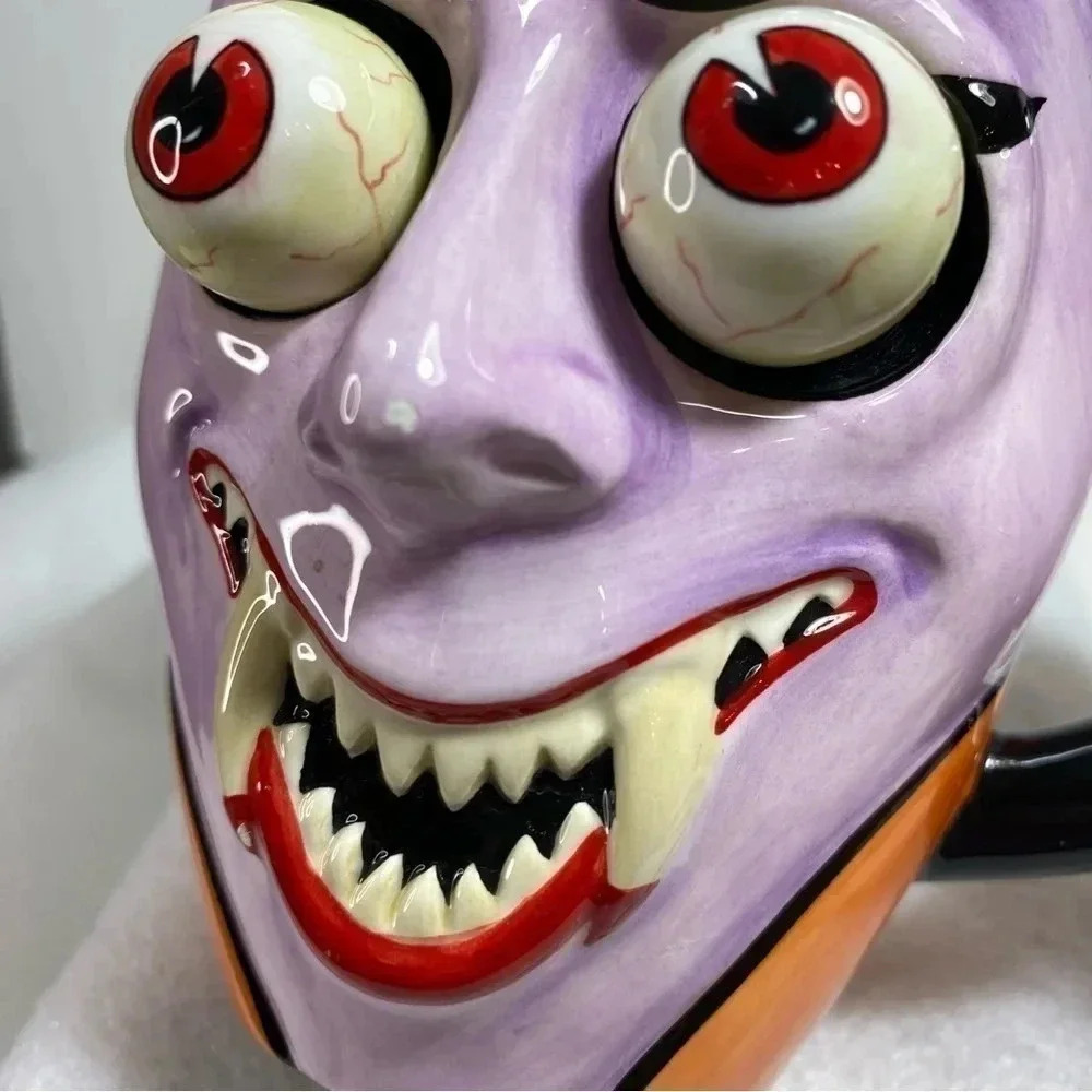 Department 56 Dracula Vampire Halloween Google Eyes Mug Limited Ed. Sm. Chip - Picture 8 of 9